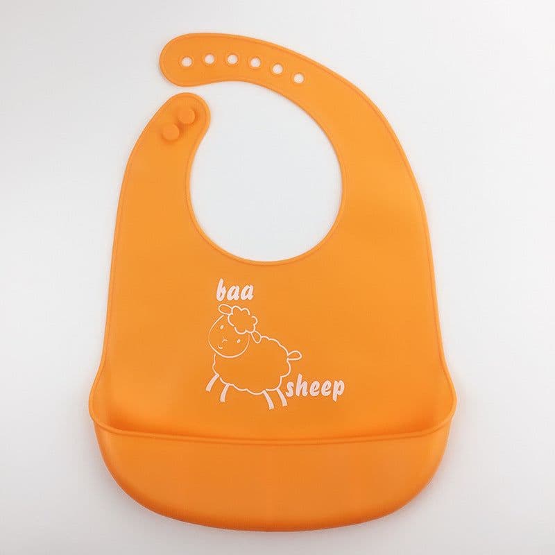 image-Baby Silicone Bib Waterproof 3D Pocket Cartoon Kids 4-6 Years