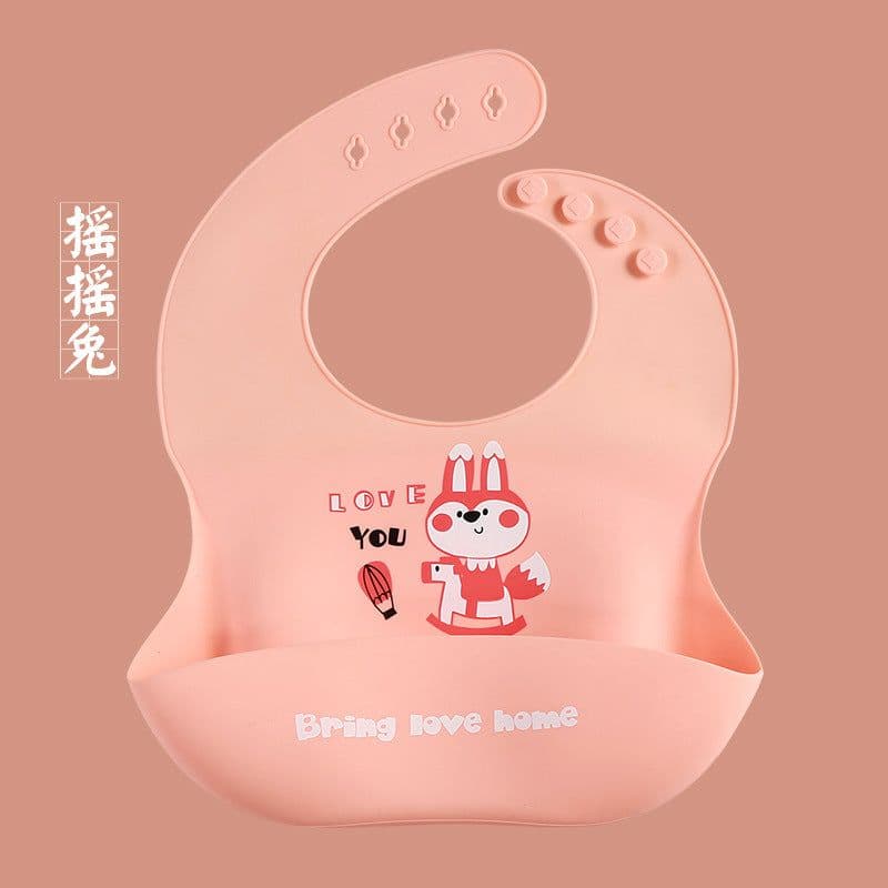 image-Baby Silicone Bib Waterproof 3D Pocket Cartoon Kids 4-6 Years