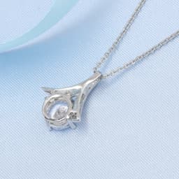 image-S925 Sterling Silver Mermaid Tail Pendant Necklace