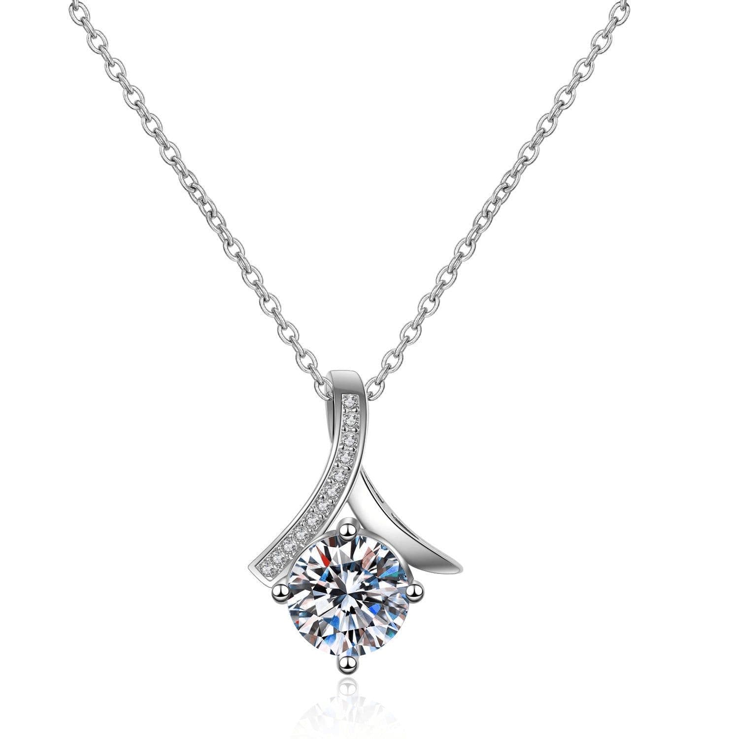 image-S925 Sterling Silver Mermaid Tail Pendant Necklace