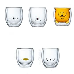image-Double-Layer Borosilicate Glass Water Cup Cartoon Bear Design 250ml