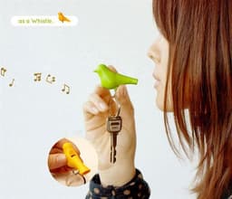 image-Couple Bird House Keychain Key Holder with Key Ring