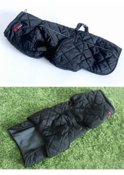 image-P&P Large Dog Harness Vest Waterproof Quilted Cotton Winter Brown