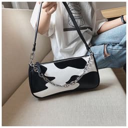 image-Women's Small Square Crossbody Bag PU Leather Shoulder Handbag