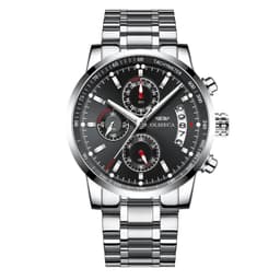 image-OLMECA 0828 Men's Quartz Watch Chronograph Waterproof Steel Band