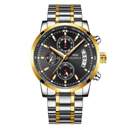 image-OLMECA 0828 Men's Quartz Watch Chronograph Waterproof Steel Band