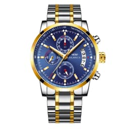 image-OLMECA 0828 Men's Quartz Watch Chronograph Waterproof Steel Band