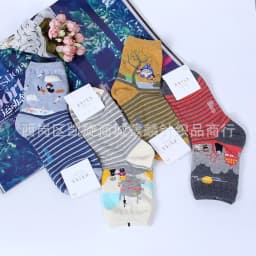 image-Women's Cartoon Cotton Tube Socks - Medium Thickness Winter Casual