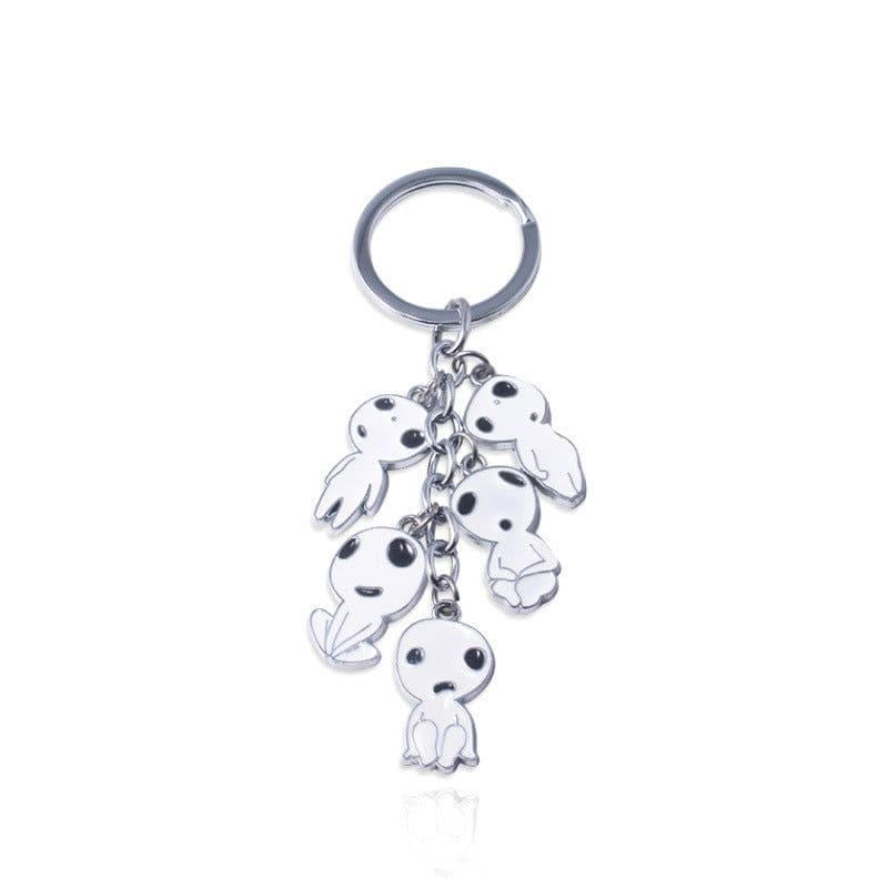 image-Anime Princess Mononoke Tree Elf Keychain Metal Pendant Gift