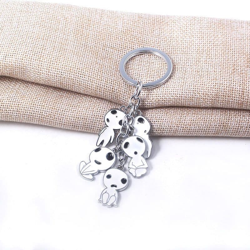 image-Anime Princess Mononoke Tree Elf Keychain Metal Pendant Gift