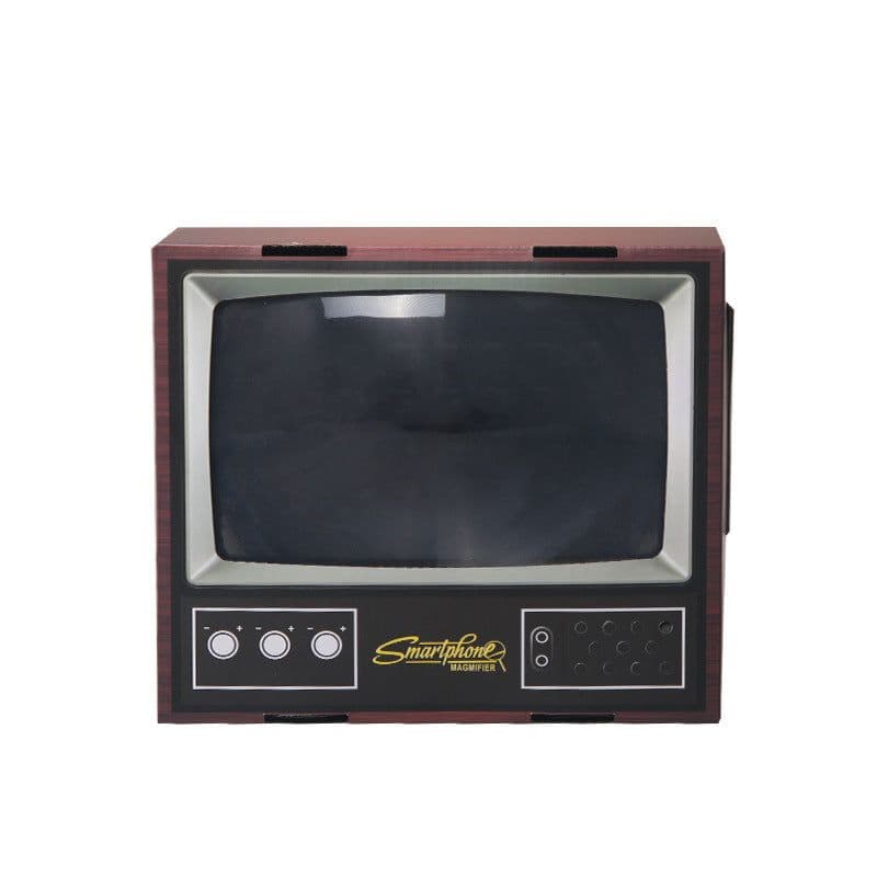 image-Phone Magnifier Screen Desktop Stand 20cm Retro TV Design