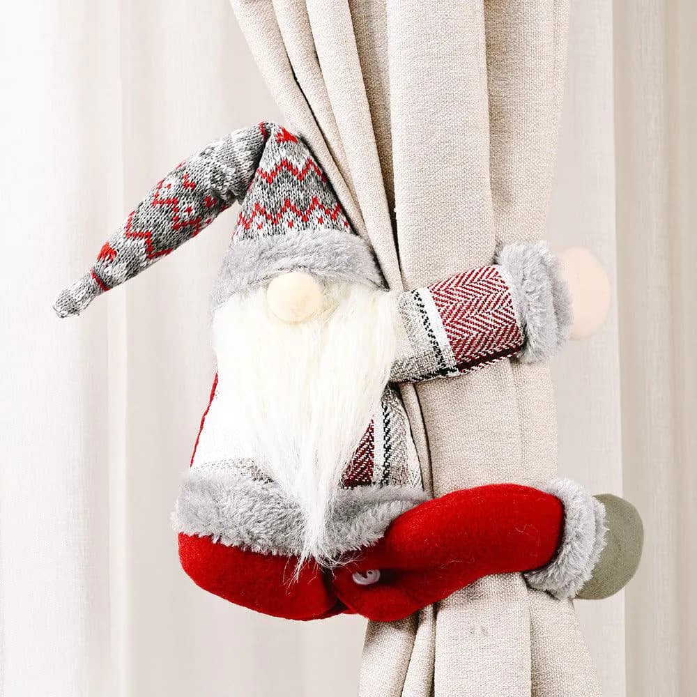 image-Haobei Christmas Lattice Forest Elderly Curtain Buckle Doll Pendant