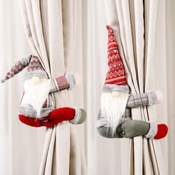 image-Haobei Christmas Lattice Forest Elderly Curtain Buckle Doll Pendant