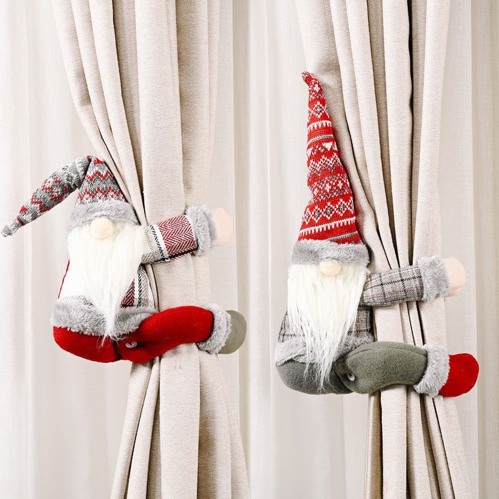 image-Haobei Christmas Lattice Forest Elderly Curtain Buckle Doll Pendant