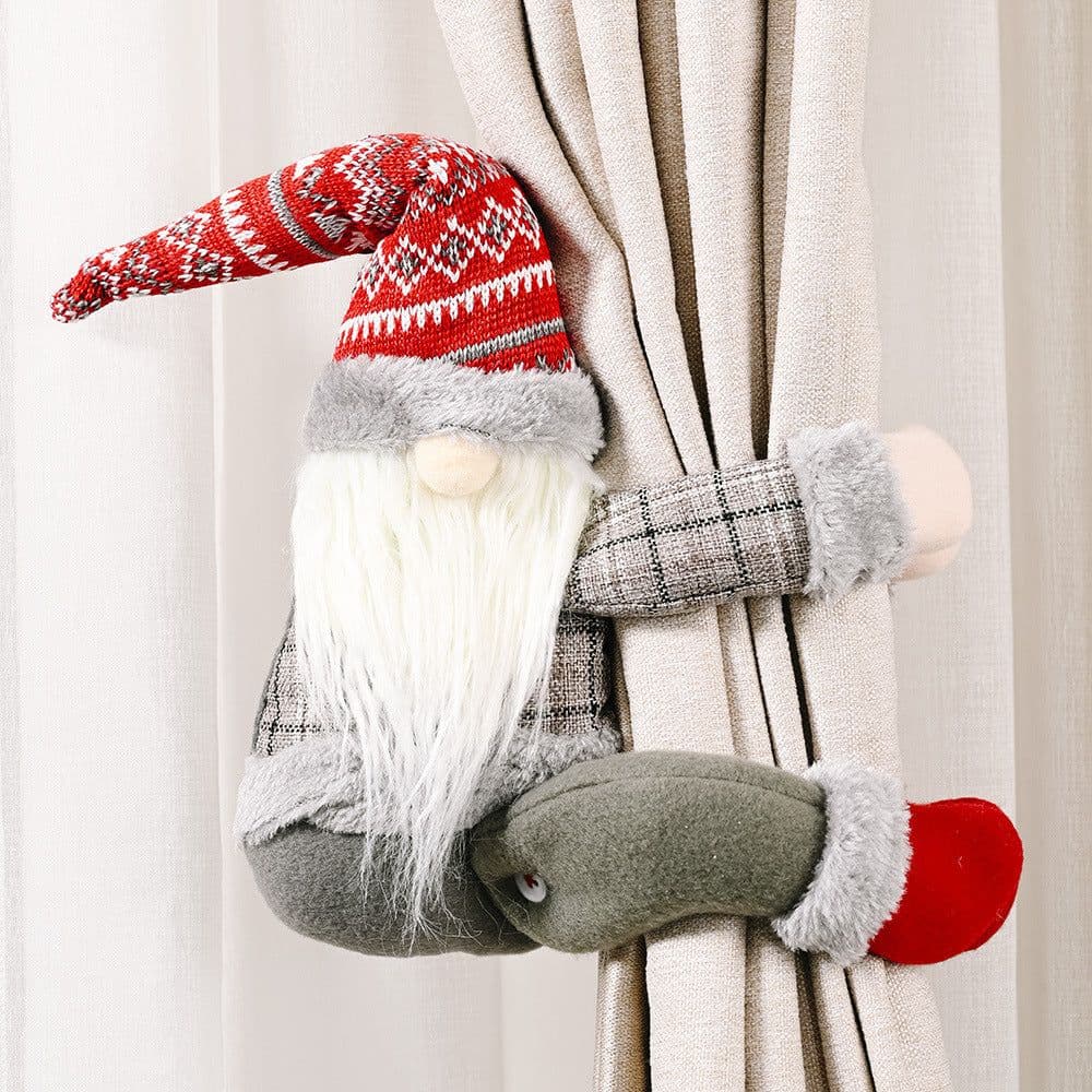 image-Haobei Christmas Lattice Forest Elderly Curtain Buckle Doll Pendant