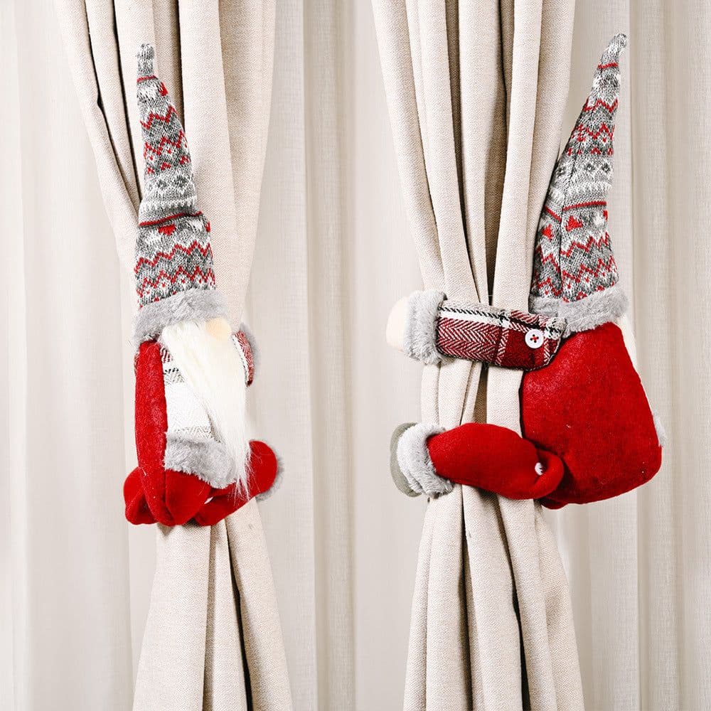 image-Haobei Christmas Lattice Forest Elderly Curtain Buckle Doll Pendant