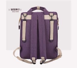 image-Portable Folding Baby Bed Backpack Diaper Bag Oxford Cloth Blue