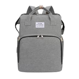 image-Portable Folding Baby Bed Backpack Diaper Bag Oxford Cloth Blue