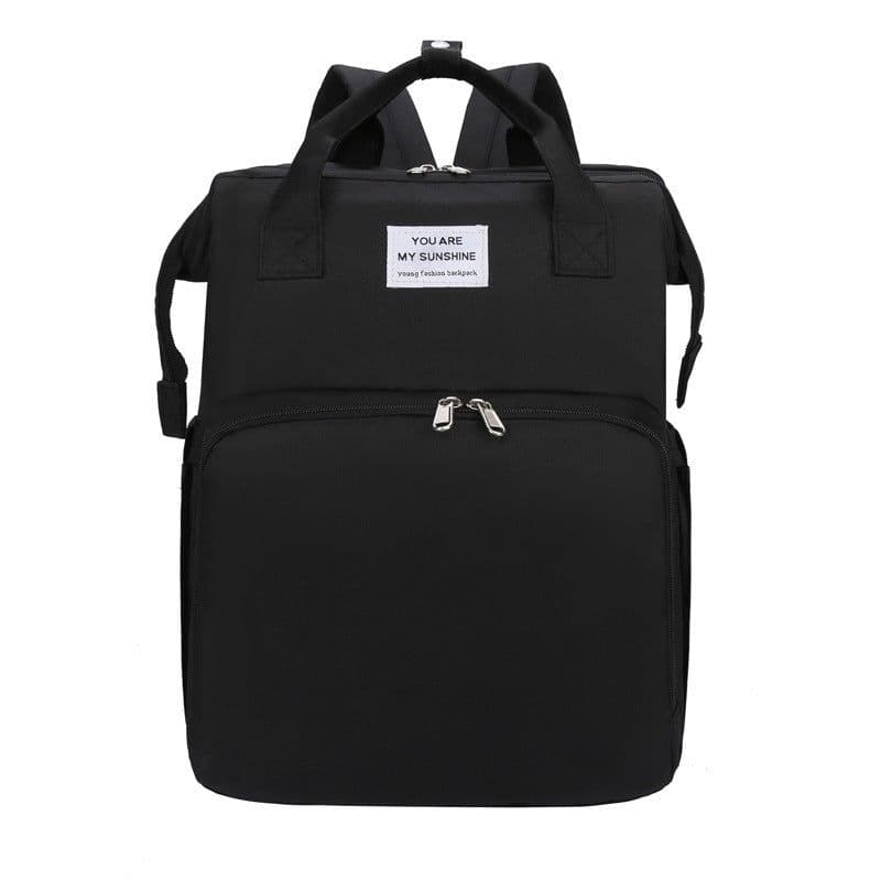 image-Portable Folding Baby Bed Backpack Diaper Bag Oxford Cloth Blue