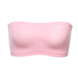image-Seamless Strapless Bandeau Bralette for Women