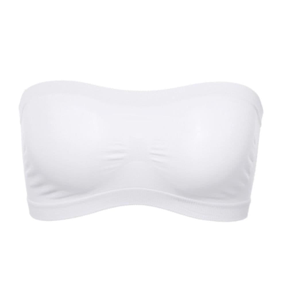 image-Seamless Strapless Bandeau Bralette for Women