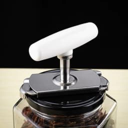 image-Stainless Steel Rotary Can Opener Kitchen Bottle Opener White