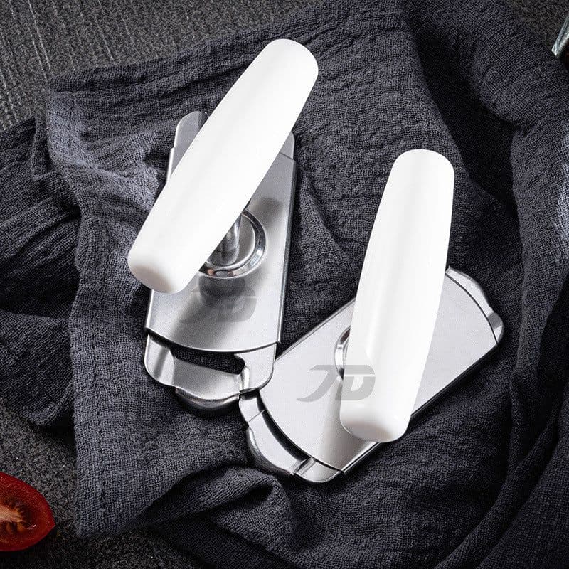 image-Stainless Steel Rotary Can Opener Kitchen Bottle Opener White