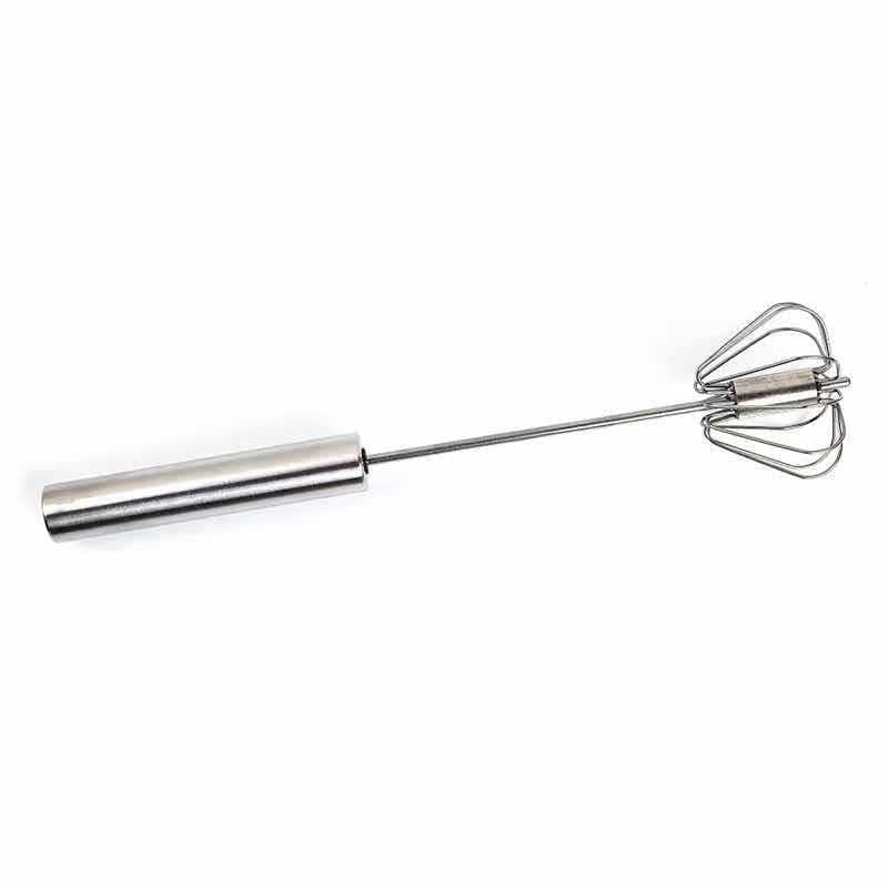 image-Jie Qing Manual Whisk 12 inch Stainless Steel Hand Press Mixer