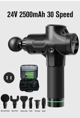 image-YUANJIAN Massage Gun 30 Speed 6 Heads Rechargeable Fascia Gun