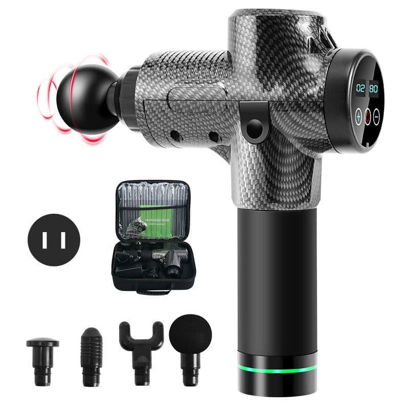 image-YUANJIAN Massage Gun 30 Speed 6 Heads Rechargeable Fascia Gun