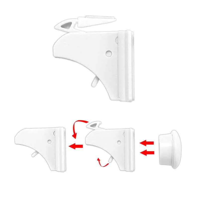 image-Child Safety Magnetic Cabinet Drawer Lock Set 4 Locks + 1 Key