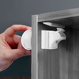 image-Child Safety Magnetic Cabinet Drawer Lock Set 4 Locks + 1 Key