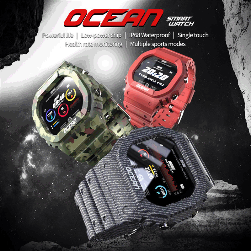 image-Ocean Smart Fitness Watch 1.3" Heart Rate Monitor Bluetooth
