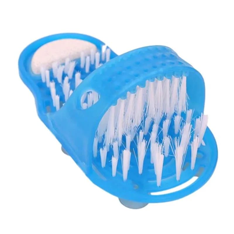 image-Foot Massage Slippers with Scrubbing Brush PVC