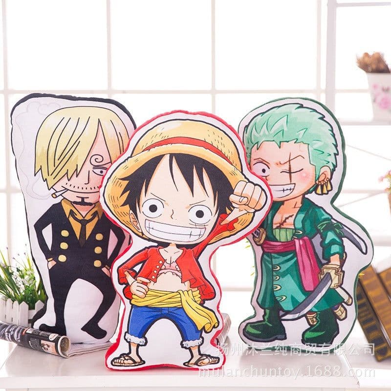 image-One Piece Luffy Plush Pillow 50cm Cartoon Character Cushion Toy