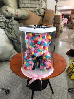 image-2.5cm PE Foam Rose Flower DIY Bridal Wedding Wreath 144pcs