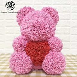 image-2.5cm PE Foam Rose Flower DIY Bridal Wedding Wreath 144pcs
