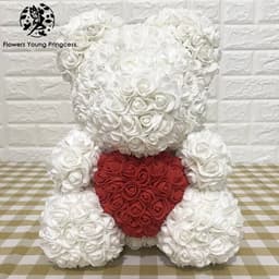 image-2.5cm PE Foam Rose Flower DIY Bridal Wedding Wreath 144pcs