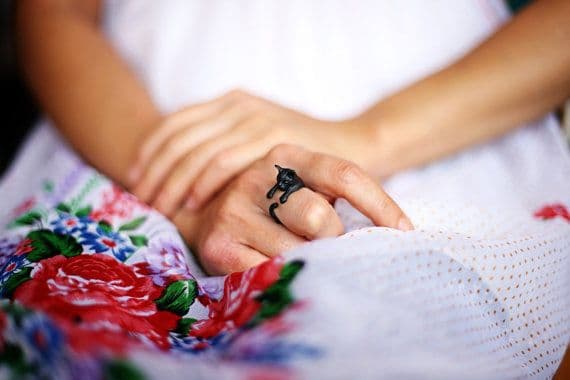 image-Women's Cartoon Cat Animal Ring Alloy Jewelry R005