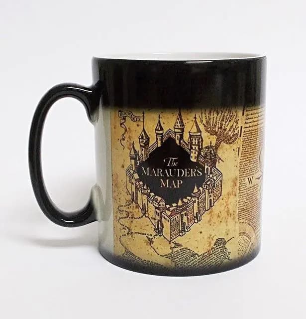 image-Harry Potter Color Changing Mug Thermal Heat Sensitive Map Design