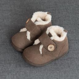 image-Kids Winter Cotton Shoes Velcro Warm Soft Sole Ages 1-6 Unisex