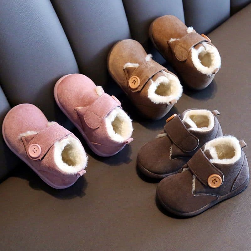 image-Kids Winter Cotton Shoes Velcro Warm Soft Sole Ages 1-6 Unisex