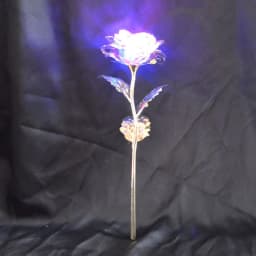 image-Gold Leaf Rose Bouquet HC8001 Plastic Flower Gift Box