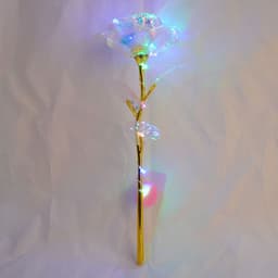image-Gold Leaf Rose Bouquet HC8001 Plastic Flower Gift Box