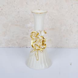 image-Gold Leaf Rose Bouquet HC8001 Plastic Flower Gift Box