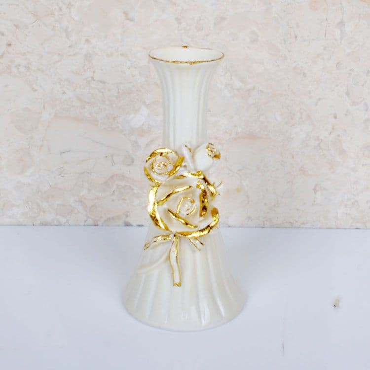 image-Gold Leaf Rose Bouquet HC8001 Plastic Flower Gift Box