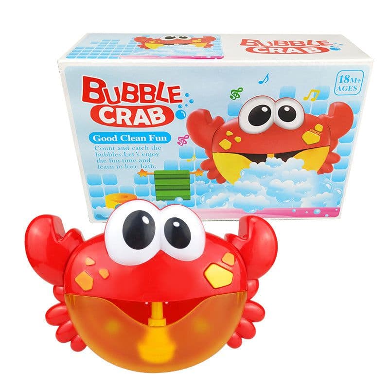 image-Crab Bubble Machine Bath Toy for Kids with Music