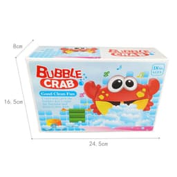 image-Crab Bubble Machine Bath Toy for Kids with Music