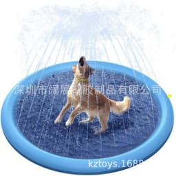 image-Foldable Pet Pool Water Spray Pad for Dogs and Cats