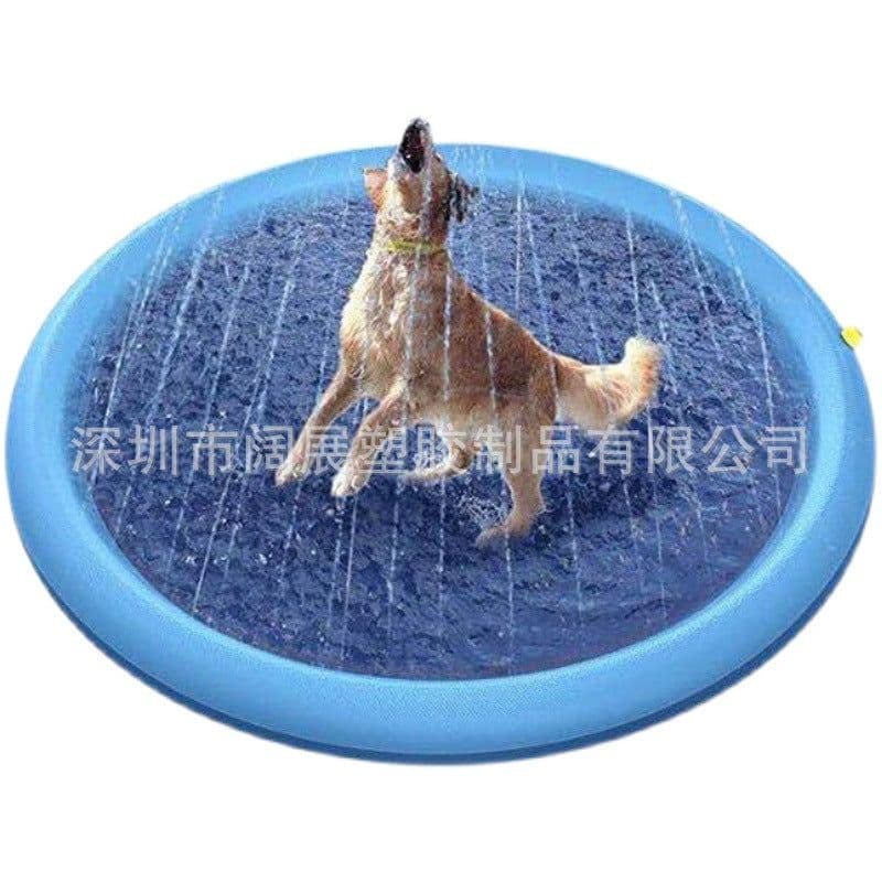image-Foldable Pet Pool Water Spray Pad for Dogs and Cats